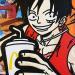 Painting Luffy Mcdonald's 2 by Kalo | Painting Pop-art Pop icons Graffiti Gluing Posca