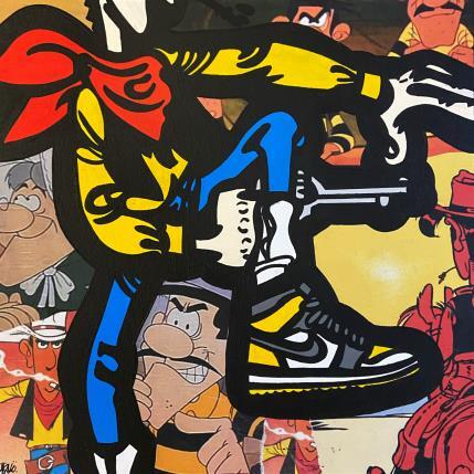 Painting Lucky Luke Nike 3 by Kalo | Painting Pop-art Gluing, Graffiti, Posca Pop icons