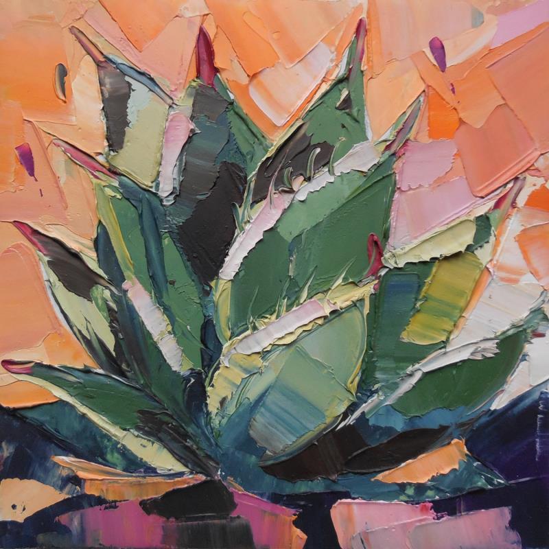 Painting Agave in the sun by Lunetskaya Elena | Painting Figurative Oil