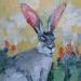 Peinture Jack Rabbit par Lunetskaya Elena | Tableau Figuratif Huile