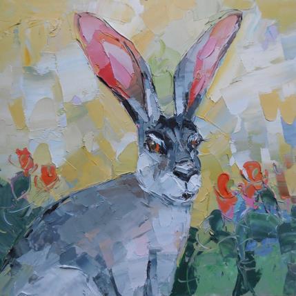 Painting Jack Rabbit by Lunetskaya Elena | Painting Figurative Oil