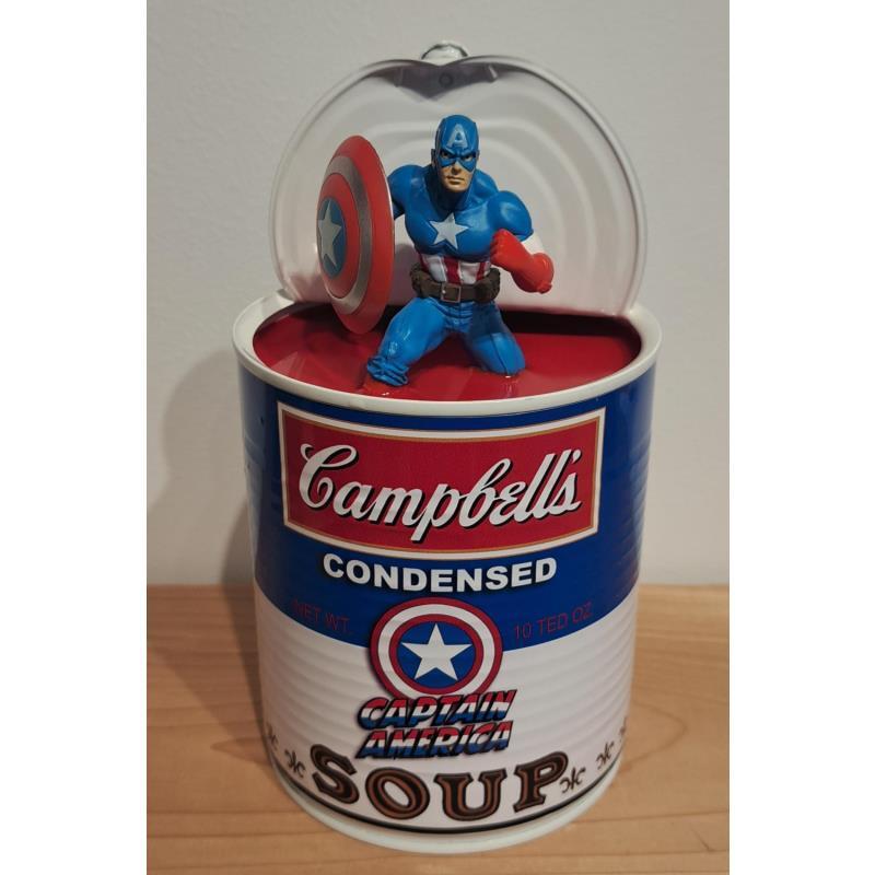 Sculpture CAMPBELL SOUP Captain America par TED | Sculpture Pop-art Icones Pop