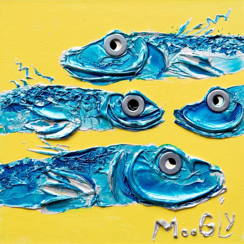 Gemälde Embouteilllus von Moogly | Gemälde Art brut Tiere Acryl Harz