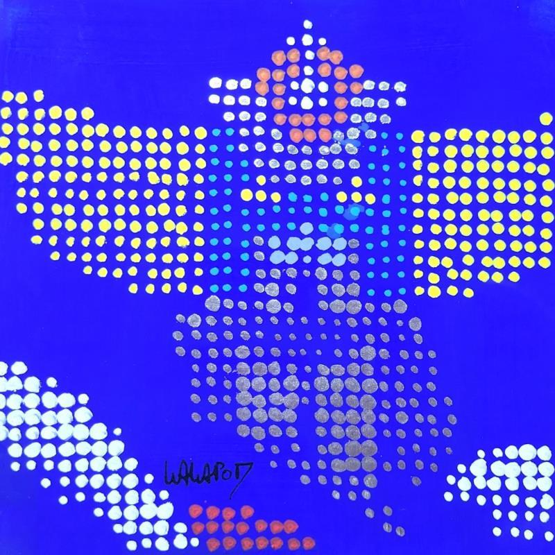 Painting Mini  goldorak by Wawapod | Painting Pop-art Pop icons Acrylic Posca