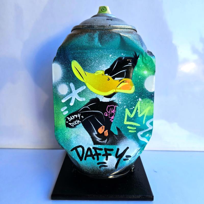 Skulptur Daffy not happy von Kedarone | Skulptur Pop-Art Pop-Ikonen Graffiti Acryl