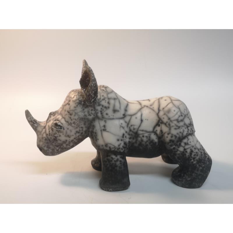 Sculpture Le Rhino pas féroce par Roche Clarisse | Sculpture