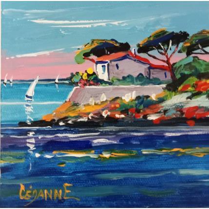 Painting Villa à Juan les Pins by Cédanne | Painting Figurative Oil Landscapes