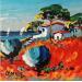 Painting Les oliviers de Nice by Cédanne | Painting Figurative Landscapes Oil