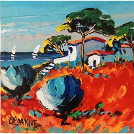 Gemälde Les oliviers de Nice von Cédanne | Gemälde Figurativ Öl Landschaften