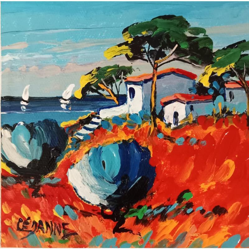Painting Les oliviers de Nice by Cédanne | Painting Figurative Landscapes Oil