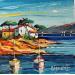 Peinture Sur la côte de Sainte Maxime par Cédanne | Tableau Figuratif Paysages Huile