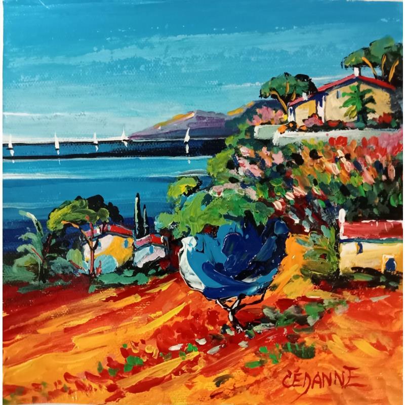 Peinture Villa à Sainte Maxime par Cédanne | Tableau Figuratif Huile Paysages