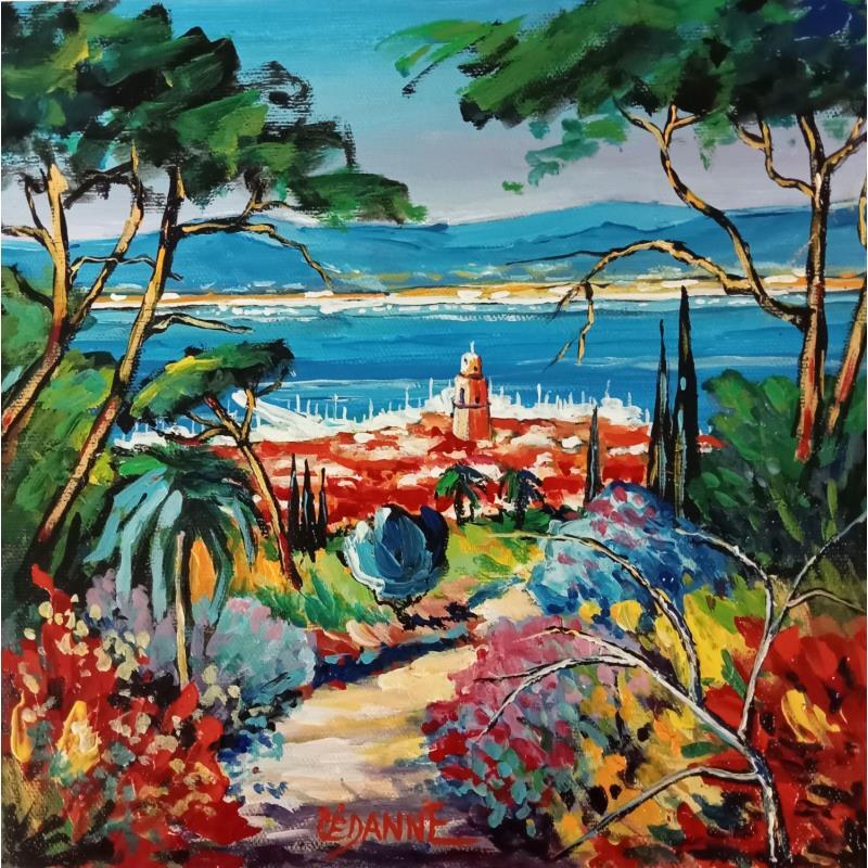 Painting Panorama sur Saint Tropez by Cédanne | Painting Figurative Oil Landscapes