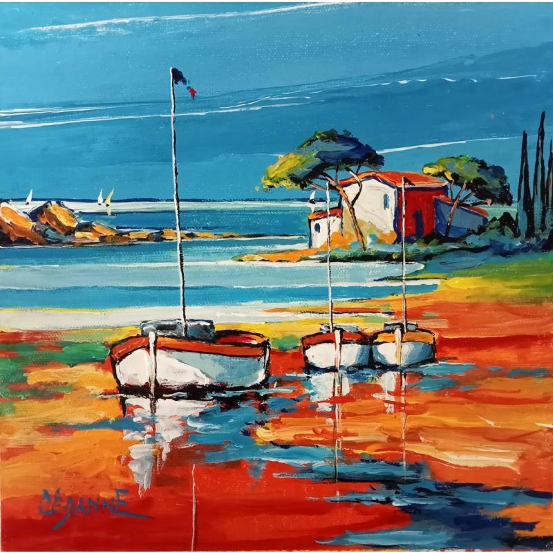 Painting Vers Sainte-Marie-de-la-mer by Cédanne | Painting Figurative Oil Landscapes