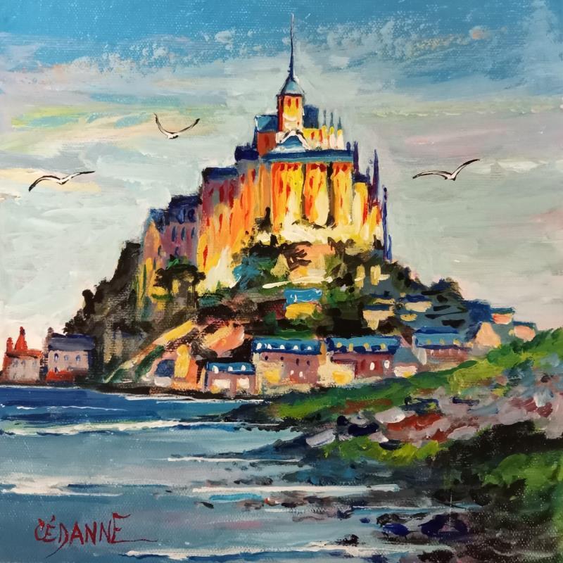 Peinture Le Mont Saint-Michel par Cédanne | Tableau Figuratif Paysages Huile