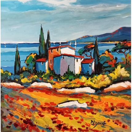 Painting Côte méditerranéenne by Cédanne | Painting Figurative Oil Landscapes