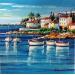 Peinture Villas à Antibes par Cédanne | Tableau Figuratif Paysages Huile