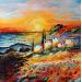Painting Coucher de soleil vers Ramatuelle by Cédanne | Painting Figurative Landscapes Oil