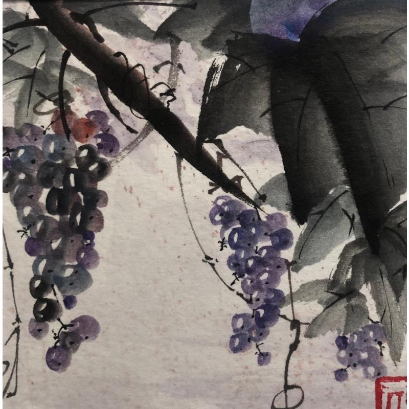 Peinture Vigne de provence par De Giorgi Mauro | Tableau Art Singulier Nature Encre