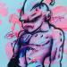 Gemälde Boo von Chauvijo | Gemälde Pop-Art Pop-Ikonen Kinder Minimalistisch Graffiti Acryl Posca Tinte