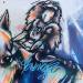 Gemälde Mononoke von Chauvijo | Gemälde Pop-Art Kino Kinder Minimalistisch Graffiti Acryl Posca Tinte