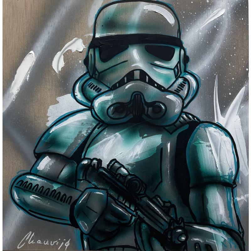 Peinture Trooper par Chauvijo | Tableau Pop-art Icones Pop Graffiti Acrylique Résine