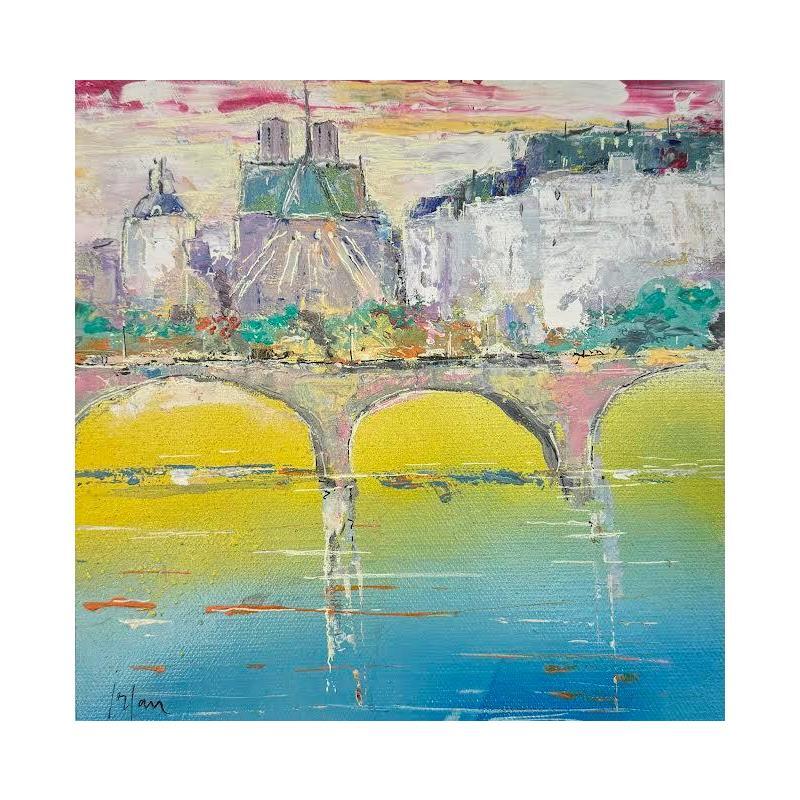 Painting Le soleil de Notre Dame by Yavru Irfan | Painting Figurative Oil