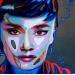 Painting Audrey by Medeya Lemdiya | Painting Pop-art Pop icons Metal Acrylic
