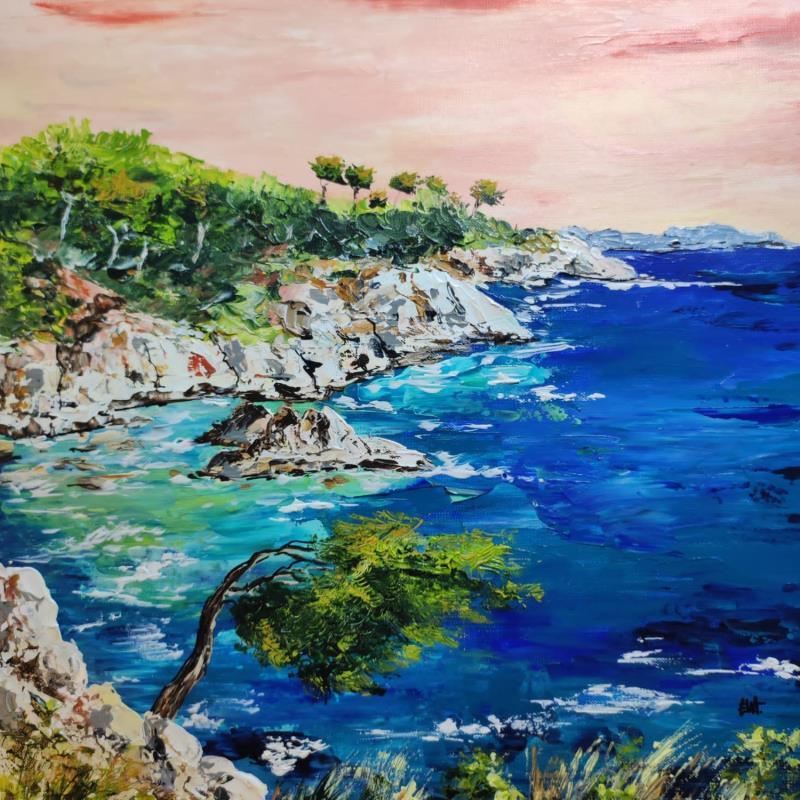 Gemälde Lumière méditerranéenne, près de Hyères von Rey Ewa | Gemälde Figurativ Landschaften Acryl