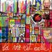 Peinture La vie est belle par Costa Sophie | Tableau Pop-art Acrylique Collage Upcycling