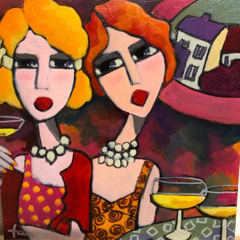 Painting Les filles  by Fauve | Painting Figurative Acrylic Life style, Pop icons