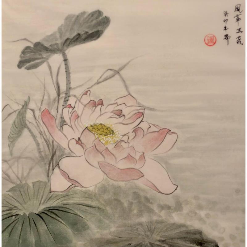 Peinture En pleine floraison par Amblard Rui | Tableau Figuratif Paysages Aquarelle Encre