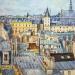 Gemälde Les toits de Paris von Decoudun Jean charles | Gemälde Figurativ Urban Aquarell