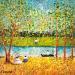 Gemälde Le moment présent von Dessapt Elika | Gemälde Impressionismus Acryl Sand