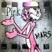 Gemälde The Pink Panther loves Star wars, grey version  von Cornée Patrick | Gemälde Pop-Art Kino Pop-Ikonen Graffiti Öl
