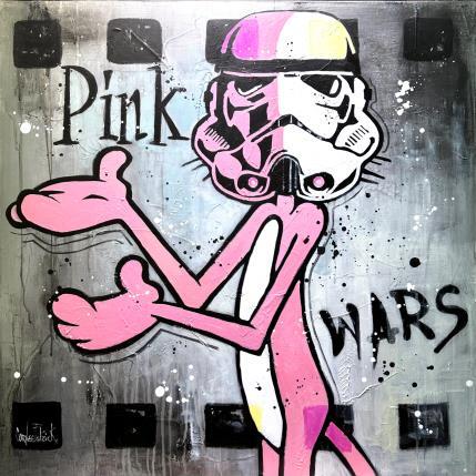 Painting The Pink Panther loves Star wars, grey version  by Cornée Patrick | Painting Pop-art Graffiti, Oil Cinema, Pop icons