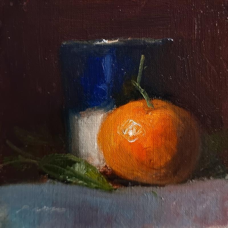 Painting Clémentine et Tasse by Giroud Pascal | Painting Figurative Oil Still-life