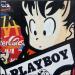 Painting Songoku Playboy by Kalo | Painting Pop-art Pop icons Graffiti Acrylic Gluing Posca
