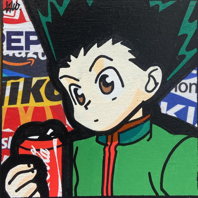 Painting Gon Coca-Cola by Kalo | Painting Pop-art Gluing, Graffiti, Posca Pop icons