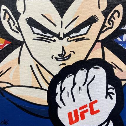 Gemälde Vegeta UFC von Kalo | Gemälde Pop-Art Acryl, Collage, Graffiti, Posca Pop-Ikonen