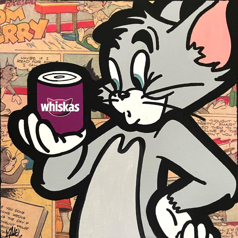 Painting tom and jerry Whiskas by Kalo | Painting Pop-art Pop icons Graffiti Gluing Posca