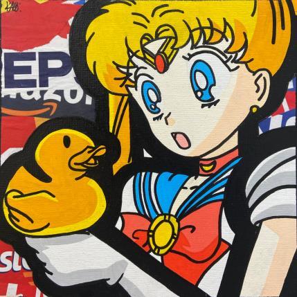 Gemälde Sailor Moon  von Kalo | Gemälde Pop-Art Collage, Graffiti, Posca Pop-Ikonen