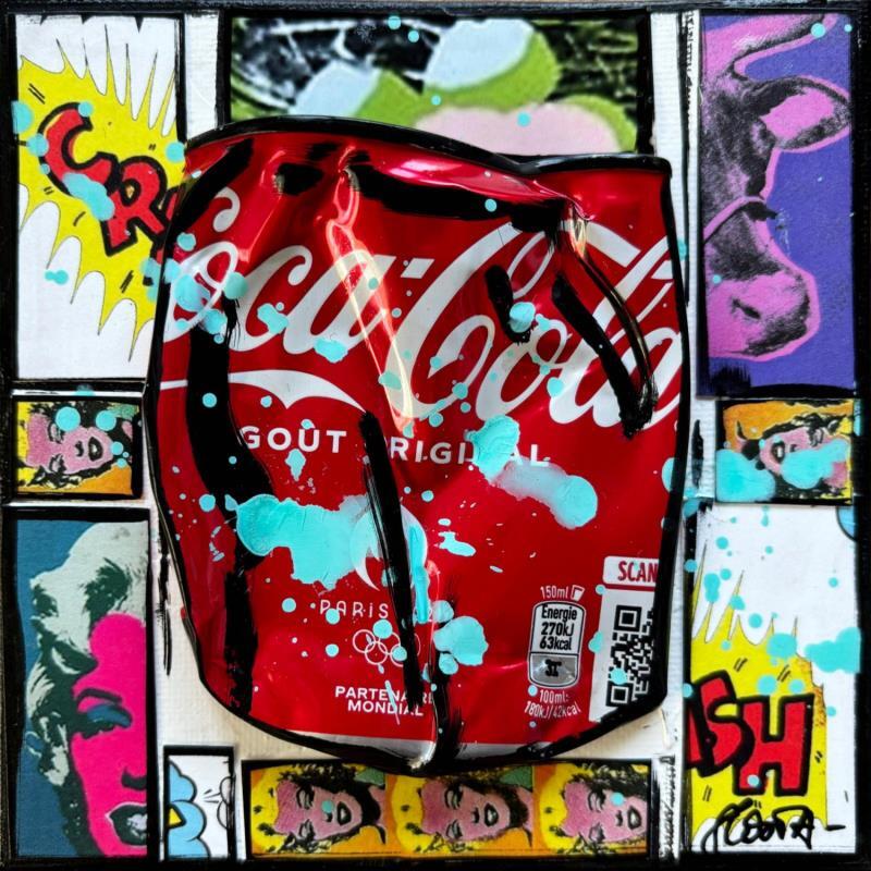Painting POP COKE crash by Costa Sophie | Painting Pop-art Acrylic, Gluing, Upcycling Pop icons