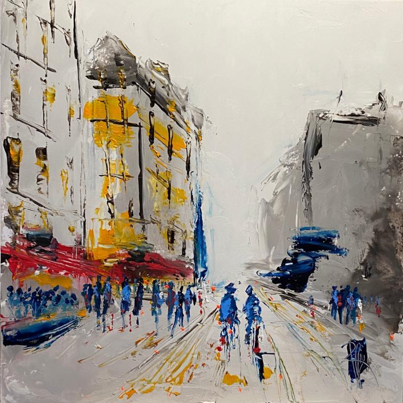Painting Boulevard by Raffin Christian | Painting Figurative Oil Urban