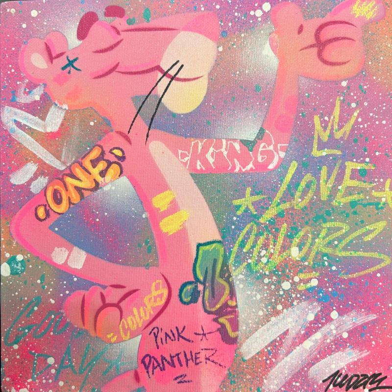 Gemälde PINK GOOD DAY von Kedarone | Gemälde Pop-Art Pop-Ikonen Graffiti Acryl