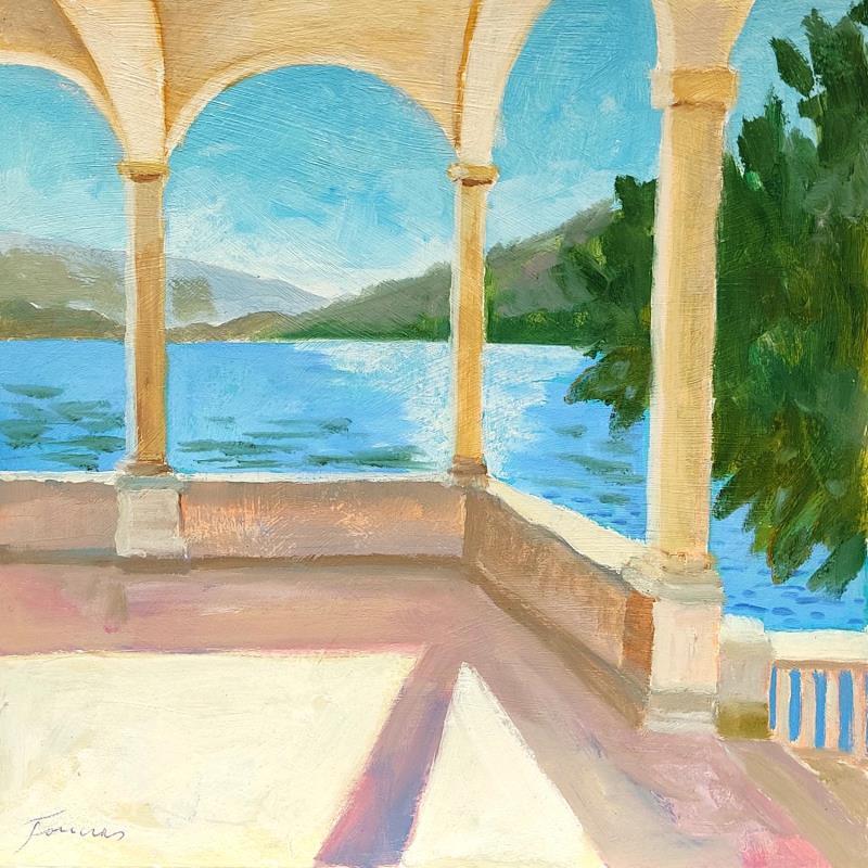 Painting Le lac Majeur by Foucras François | Painting Figurative Acrylic, Oil Architecture, Landscapes, Marine, Pop icons