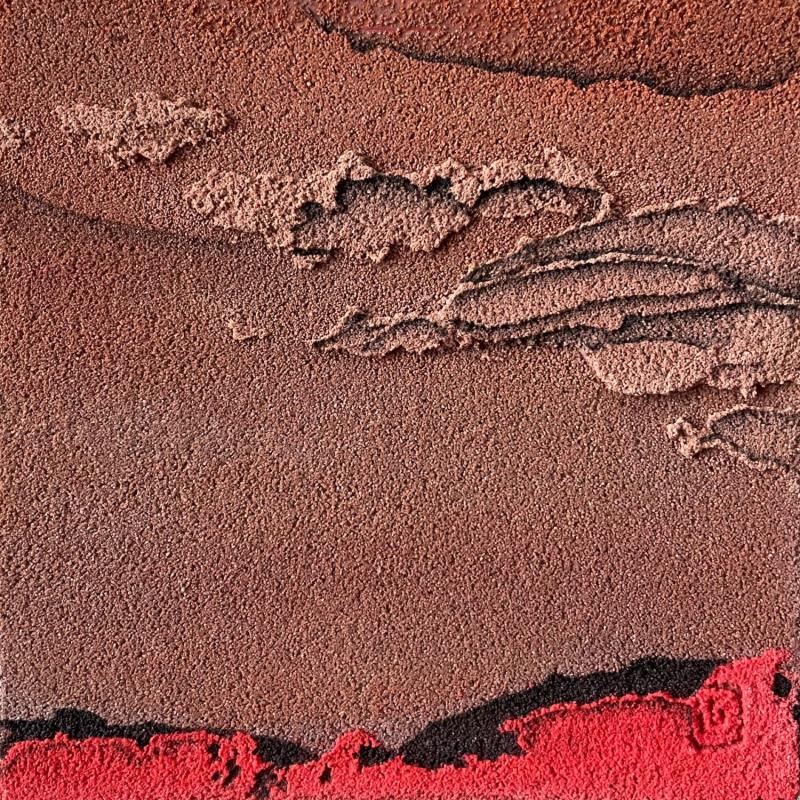 Gemälde Carré Aérien IV von CMalou | Gemälde Materialismus Minimalistisch Sand