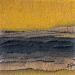 Peinture Carré Grain de Sable Jaune V par CMalou | Tableau Matiérisme Minimaliste Sable
