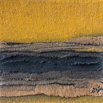 Painting Carré Grain de Sable Jaune V by CMalou | Painting Subject matter Sand Minimalist