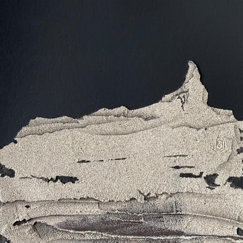 Painting Carré Noir Sablé II by CMalou | Painting Subject matter Minimalist Sand